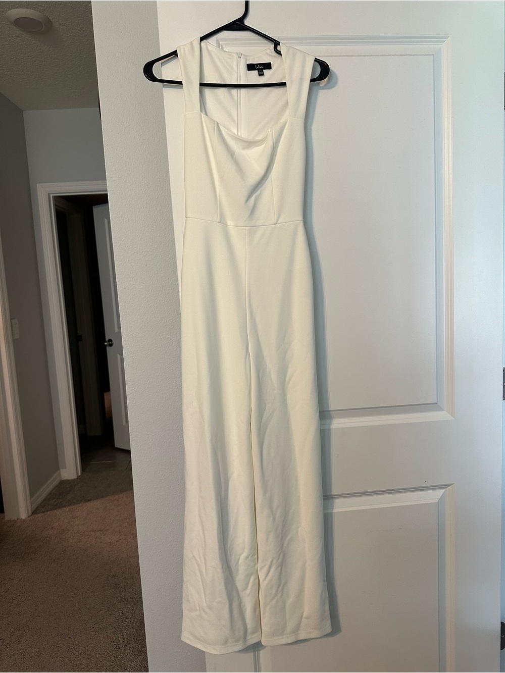 Lulu's Cream Sleeveless Wide-Leg Jumpsuit